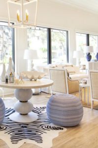 A retail space with fresh, light, organic modern stylings.