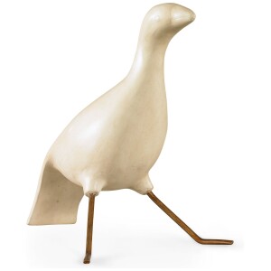Gesso Seated Bird